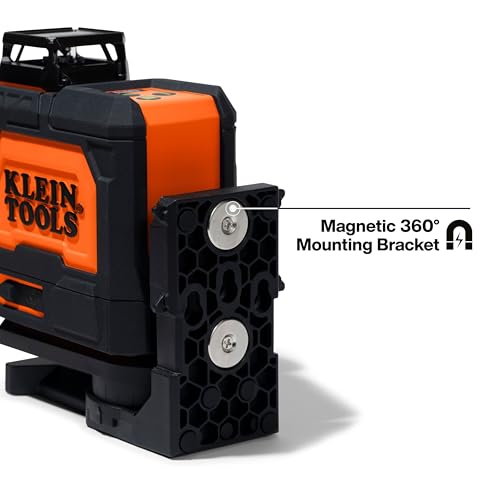 Image of Klein Tools 93PLL Self-Leveling Laser Level, Green 3x360-Deg Planes, Rechargeable Battery, Magnetic Mount, Class II Laser (≤1mW @ 510-530nm)