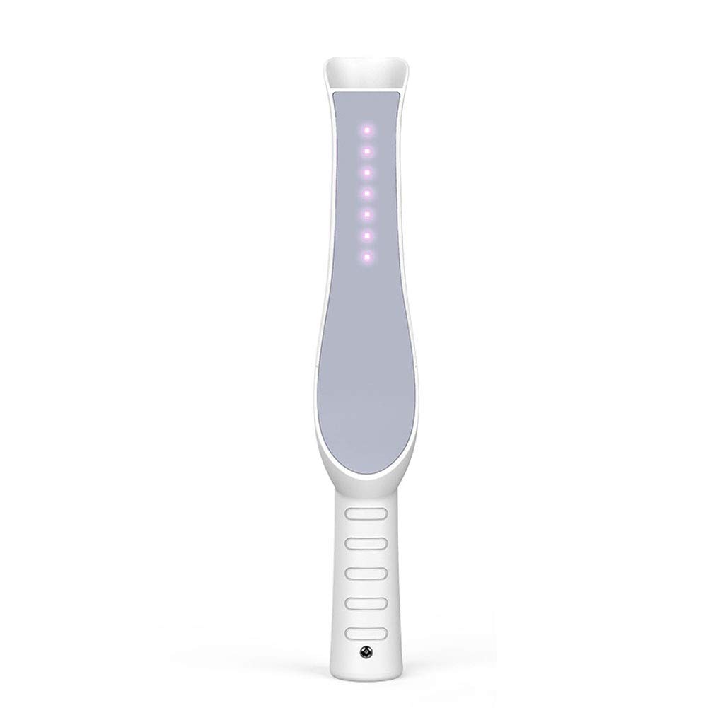 Lámpara de desinfección portátil UVC Varita desinfectante de viaje con luz UV, lámpara de esterilización UV portátil para mascotas, hogar, oficina, hotel, automóvil,Gris