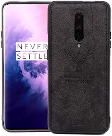 OnePlus 7 Pro Case, Scratch Resistant & Anti Slip Grippy Protecting Case Uniquely Designed with Soft Cloth Texture TPU Case for OnePlus 7Pro Smartphone [Black]