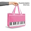 BestSounds Piano Bag, Zipper Waterproof Music Book Tote Bag Piano Accessories for Women, Gifts for Musicians (Pink) #1