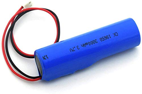 JJJT 3.7V 3800mAh 18650 Lithium-ion Battery Rechargeable with XH 2P Plug Spare Battery + DIY Cable 1pcs