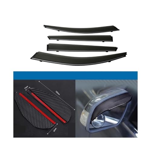 Déflecteurs de vent pour F150 finition carbone et chrome premium - 2