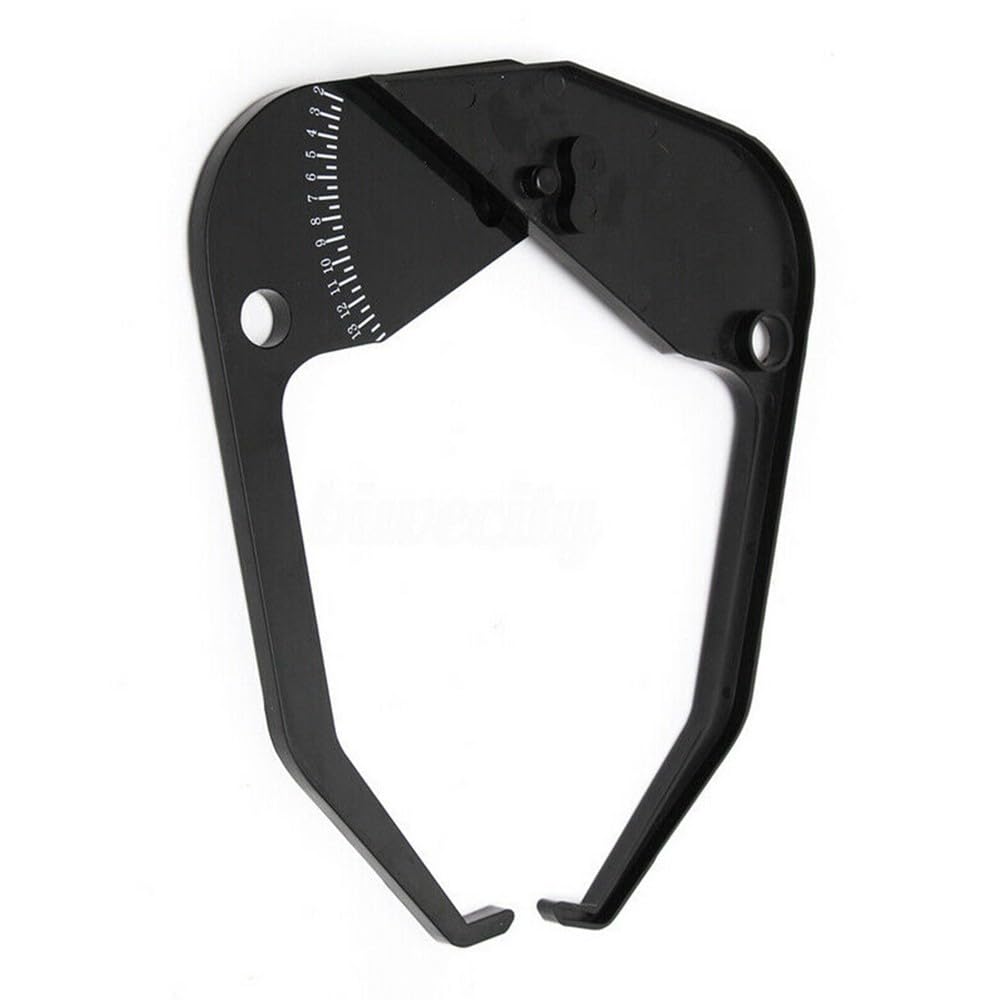 Bilanciatore per pneumatici, strumento di misurazione della larghezza del cerchione, strumento di misurazione con numeri bianchi luminosi, calibro in plastica portatile per bilanciatori