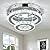 9.8 Inch Modern Crystal Chandelier 2-Layer Round Crystal LED Ceiling Light Fixture Flush Mount Chandelier Light with Crystals for Hallway Bedroom Living Room Kitchen Foyer Closet (6500K Cool White)