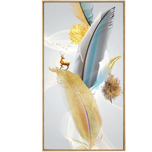 Plume d'or diamond painting 40x100 : rompez la routine avec l'art strass