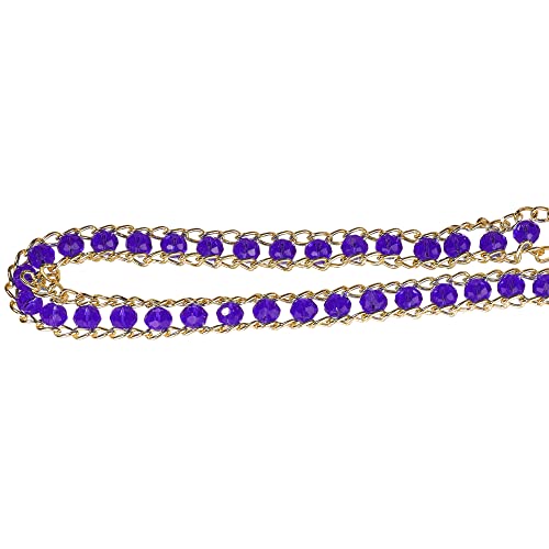 Waist Chain Belts, Metal Gold Rhinestone Crystal Body Chain Belt for Dress Jean4