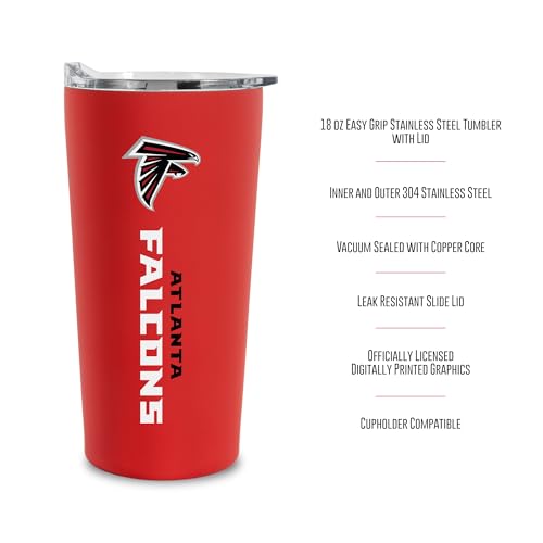 Image of Rico Industries NFL Football Soft Touch, Easy Grip Tumbler