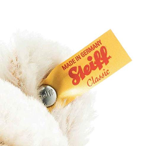 Steiff Original 11" Teddy Bear Mohair Plush, Premium Stuffed Animal, Cream #TOP2