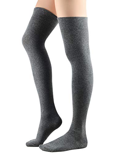 Image of Azue Women Non Slip Thigh High Socks Fashion Tube Stockings above Knee Cosplay Socks