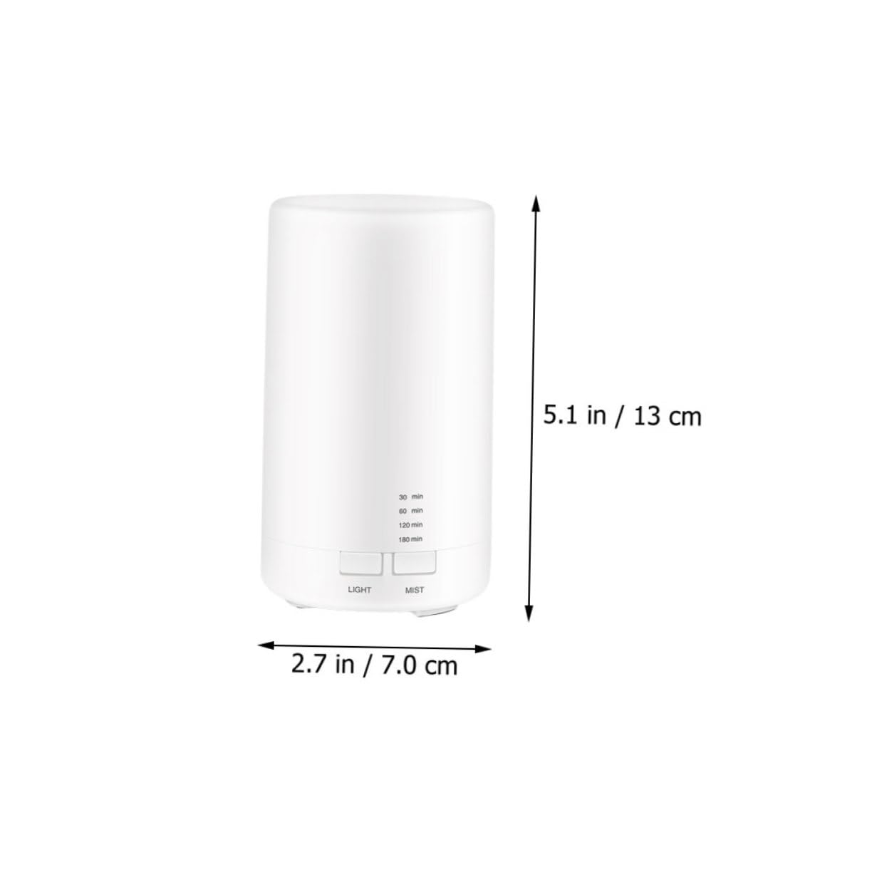 Difusor de Aceites Esenciales USB Silencioso 70ml, PP Blanco