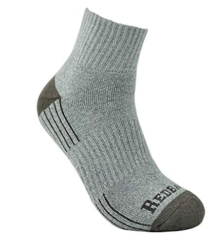 6 Pack Redback Boots Everyday Quarter Ankle Sock LIGHT GREY