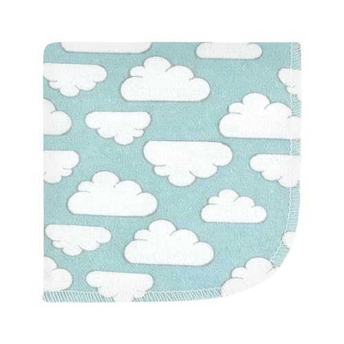Image of Hudson Baby Unisex Baby Flannel Cotton Poly Washcloths, Boy New Elephant 10Pk, One Size
