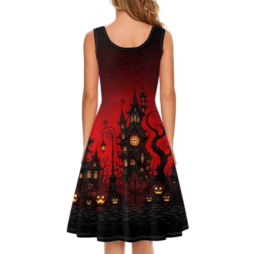 Image of TOADDITDO Womens Summer Sleeveless Tank Dress with 2 Side Pockets XS-4XL Plus Size