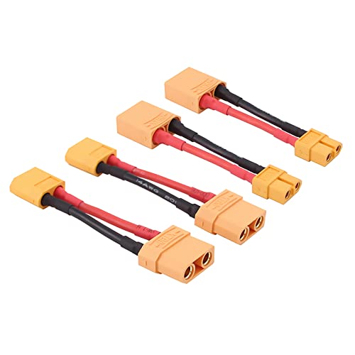 4pcs XT60 a XT90 Adaptador Conector RC con Cable 14awg miniatura 1