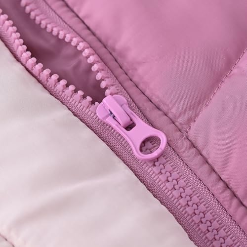 Girls Long Parka Jacket with Hood, Winter Warm Puffer Coat Kids Padded Hooded Windbreaker Overcoat 4-12 Years4