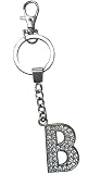 AM Landen Rhinestone Alphabet Letter B Keychain Gift Key Chain