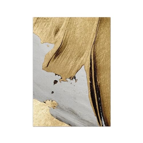 Tableau d'art mural abstrait or haut de gamme 70x100cm - 5