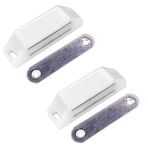 cyclingcolors 2x Cierres Magnéticos Blanco para Muebles, Puertas, Armarios, Cajones Pestillos Bisagra Magnética Cocina y Hogar