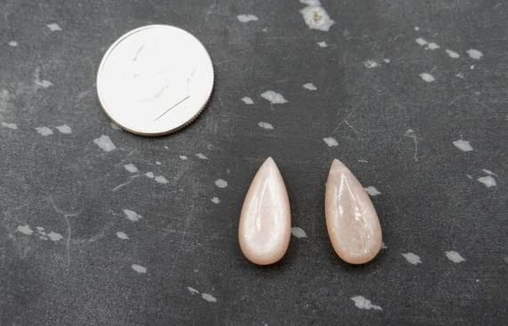 Pierre de lune pêche LKBEADS perles poires pour vos boucles d'oreilles de mariage
