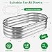 JERIA Raised Garden Bed,Galvanized Raised 2 Pcs 4×2×1ft Planter Boxes Outdoor with Easy Assembly, Large Garden Bed for Vegetables, Fruits, Flower