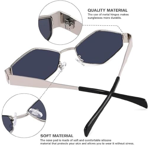 CAPITEUM Mc Stan Rimless Sunglasses Black Pus Black - Image 5