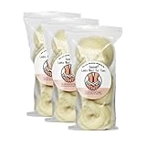 Lambs Wool Padding for Toes and Feet，Corn Cushion Pads Blister Prevention Bunions Callus Protection,Soft Feet Cushion Toe Separator Lambswool for Pointe Shoes,3PCs,15/8 Ounces