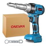 ONEVAN rivettatrice a batteria, 20.000N pistola per rivetti 2,4-5,0 mm, per Makita 18V, st...