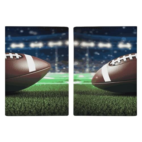 Étui passeport football américain ultra fin anti-pliure cuir