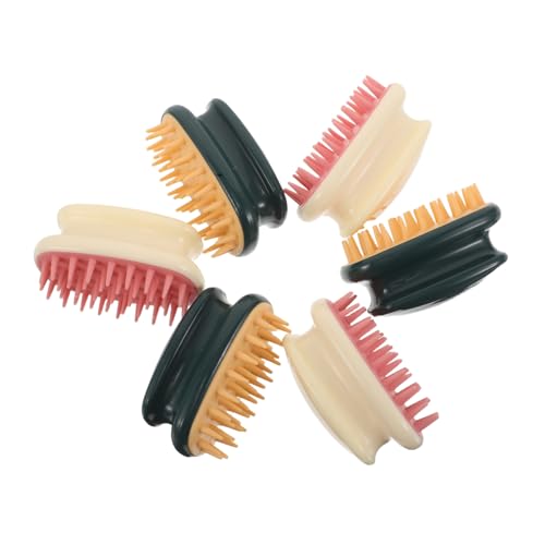 COLLBATH 6 Cepillos Masajeadores En Para Champú Y Cuero Cabelludo Masajeador Portátil Para El Cuero Cabelludo Cepillo Para Lavar El Cabello De Masaje Para Mujer De