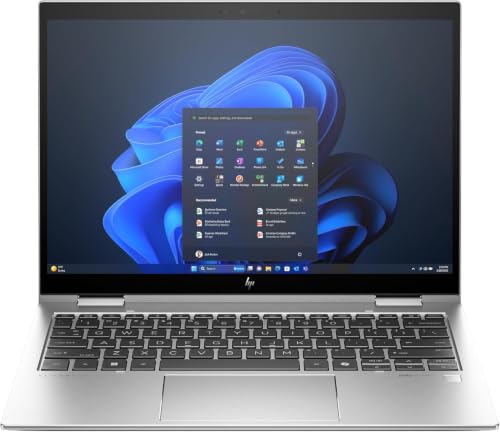 Image of HP Elite x360 830 G9 13.3" 2-in-1 Touchscreen Laptop, Intel Core i5-1235U 12th Gen, 16GB RAM, 512GB NVMe SSD, Windows 11 Pro, Intel Iris Xe Graphics, Backlit UK Keyboard, Silver (Renewed)