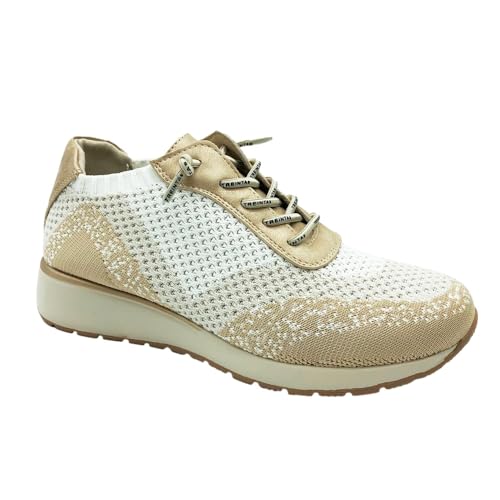 TREINTAS Blucher Sport Combinado Mujer 2415 Color: Beige Talla: 41