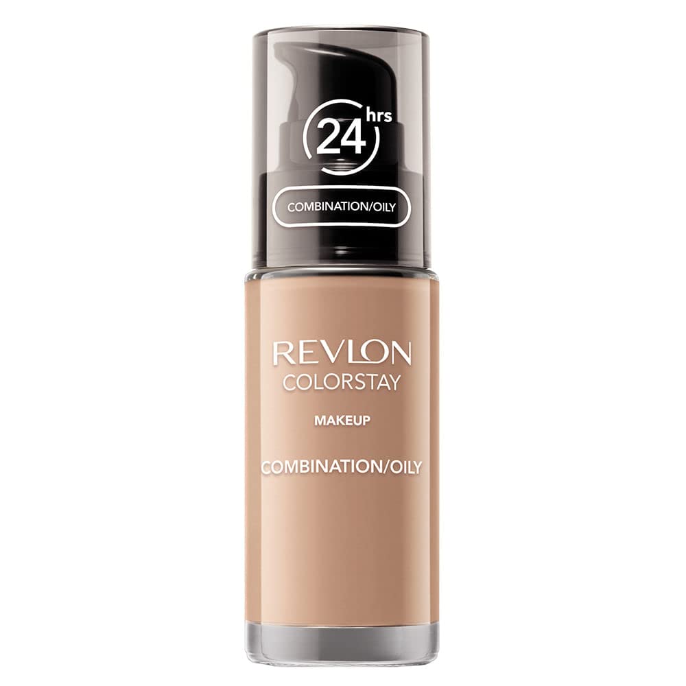 Revlon Colorstay Liquid Foundation Makeup Combination/Oily Skin SPF 15, Longwear Medium-Full Coverage With Matte Finish, True Beige (320), 30 Ml