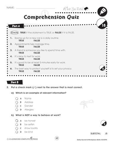 Daily Social & Workplace Skills Gr. 6-12 - Classroom Complete Press (Life Skills Series) - Image 8