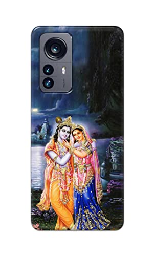 Image of Printed Hard Back Cover Case for Xiaomi 12 Pro Back Cover (Radha Krishna) -1803
