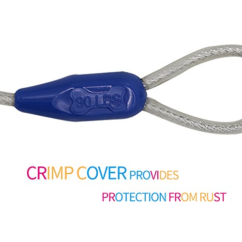 Petest 25Ft Reflective Tie-Out Cable With Buffer Spring For Large Dogs Up To 90 Pounds #TOP5