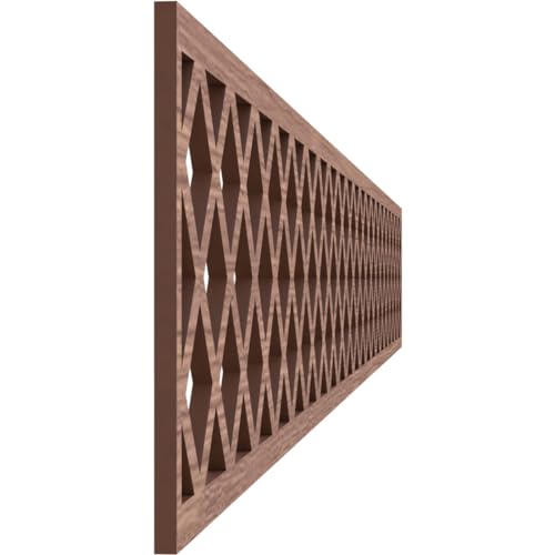 46 1/4"W x 6"H x 1/4"T Manchester Fretwork Moulding, Walnut by Ekena Millwork - Image 3