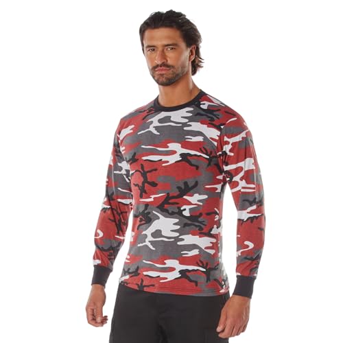 Image of Rothco Long Sleeve Camo T-Shirt | Rugged Camouflage Crew Neck T Shirt, Comfortable Casual Tee for Men & Women