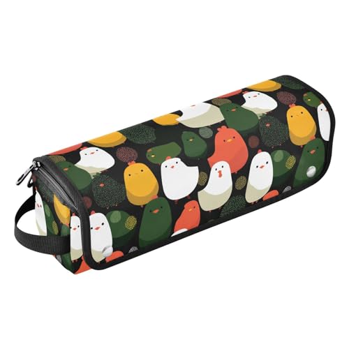 Bolso compacto para planchas de pelo y herramientas de peinado, color negro, resistente al calor, portátil para viaje