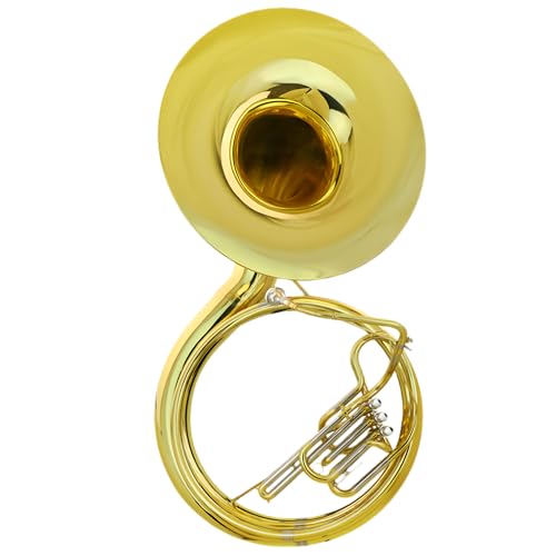 Sousaphone Brass Instrument, Gold Lacquered Finish