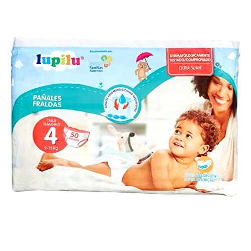 Pañales lupilu ultra secos, pañal con canal de aire pant Niño niña (Talla 4 (50 Unidades))