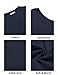 COOFANDY Men's Sleeveless Sweater Vest V-Neck Casual Cable Knit Button Down Cardigan Vest Navy Blue