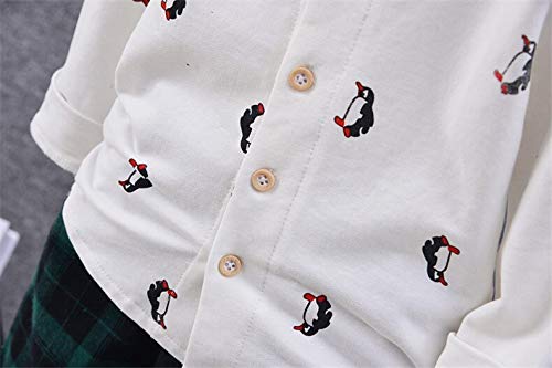 Image of Bold N Elegant Cute Cartoon Printed Full Sleeve Shirt with Plaid Waistcoat Bowtie and Pant 3 pc Clothing Set for Toddler Boys