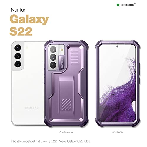 Coque Samsung S22 antichoc violette Dexnor avec protection écran intégrée
