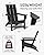 Poly Lumber Adirondack Chair with Cup Holder, All-Weather Resistant Outdoor Patio Chairs, Look Like Wood, Pre-Assembled Outdoor Fire Pit Chair for Pool, Deck, Backyard, Garden, Black