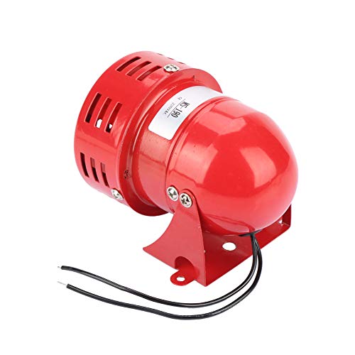 pobre Sirena eléctrica, 220V 120DB Rojo Mini Alarma de Motor zumbador de Metal Sirena Mini de Alarma de Motor de Metal para fábrica, construcción, Dispositivo de Falla en la Carretera pr