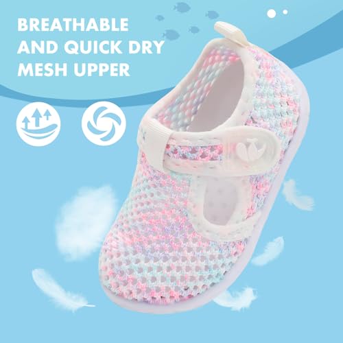 Image of FEETCITY Boys Girls Water Shoes Kids Aqua Socks Quick Dry Barefoot for Beach Swimming Pool