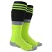 Adidas Elite Traxion Soccer Socks, Slime/Black/Aluminum 2, Medium/Men's 5-8.5/Women's 5-9.5/Youth 4Y-6