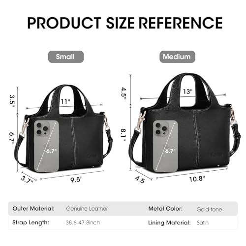 Kattee Leather Handbags and Purses for Women, Small Crossbody Bags for Women Cross Body Purses with Top Handle3