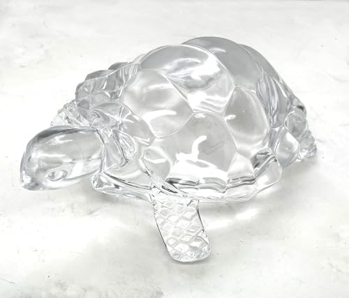 Qukiy Tortuga de cristal de 11 cm - Tortuga para Feng Shui Vastu Good Luck Crystal Kachua para regalo