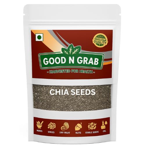 Image of Good N Grab Premium Raw 300 gmChia Seeds | High Protein, Omega-3, Fibre Rich Superfood | Gluten-Free & Vegan | Natural Weight Management Seeds I 100 gm Pack of 3